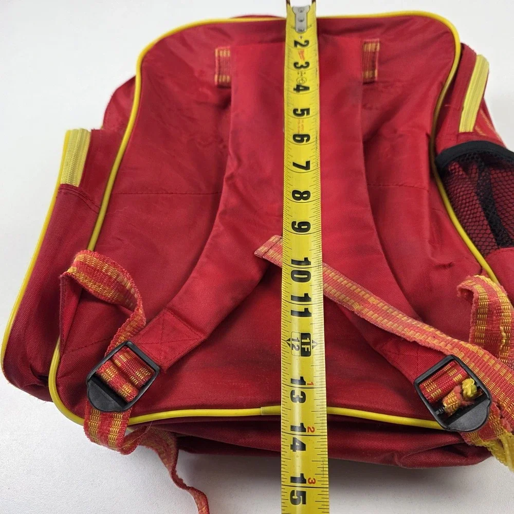 Pokemon Pocket Monsters Backpack Red 14 Inch Boys School Travel Bag Pikachu